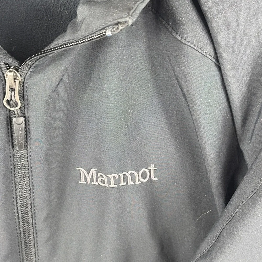 MARMOT SOFT SHELL MENS Size Large JACKET Full Zip Pockets / Black